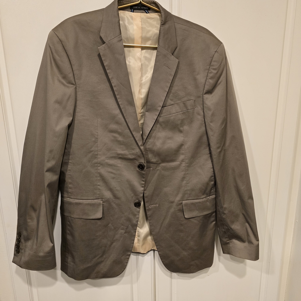Tommy Hilfiger Gray and Blue Lined Blazer